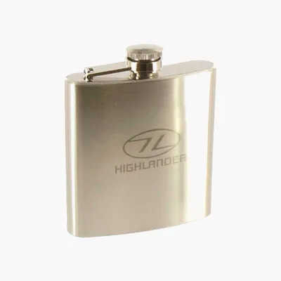 Produktbild von Highlander Flachmann FLA006 STEEL HIP FLASK 170 Metallic One Size