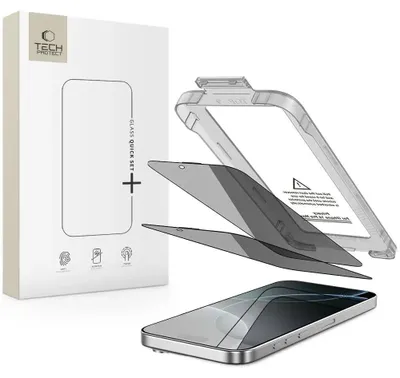 Produktbild von Tech-Protect Quick Set Spy+ 2er-Pack Sichtschutzglas für Iphone 16 Pro Max