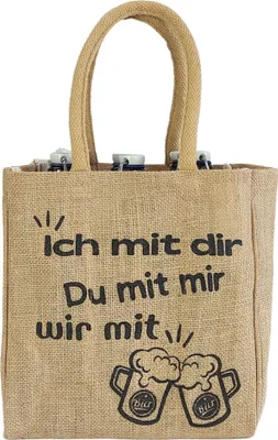Produktbild von Domelo Flaschenträger mit 6 Fächer. 100% Vegane Bierflaschentasche/ Flaschentasche