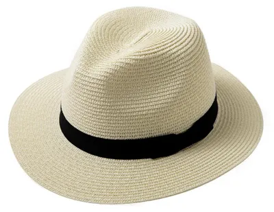 Obrázok produktu pre Široký klobúk Fedora, letná slnečná čiapka, biela