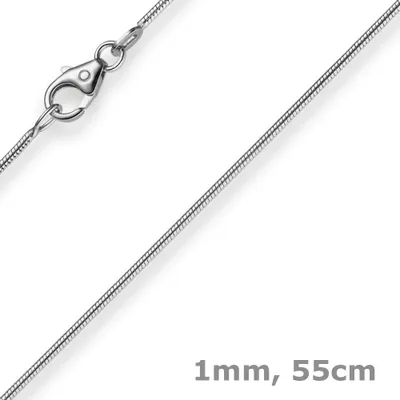 1mm-Schlangenkette-750-Weißgold-55cm
