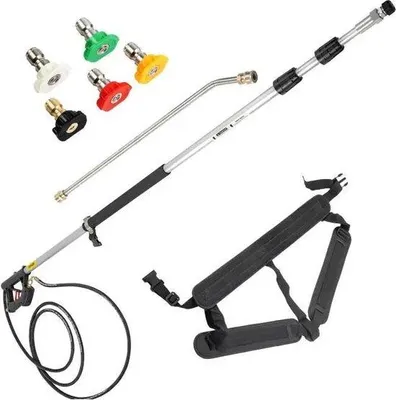 Produktbild von Famanu Hochdruckreiniger Zubehör - Teleskopstange 4000 PSI mit 3/8” Anschluss - 5-18 ft