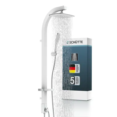 Produktbild von SCHÜTTE Duschpaneel MADAGASKAR, Duschsystem mit Regendusche ohne Armatur, Duschbrause, Duschset Weiß