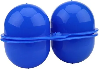 Zdjęcie produktu dla Przenośny pojemnik na jajka – skrzynka na jajka do kuchni, na kemping i na piknik, kolor niebieski – 2 sztuki.