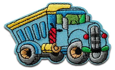 Zdjęcie produktu dla Ciężarówki dla dzieci – naszywki, naklejki do naprasowania, aplikacje, naszywki, łaty, do naprasowania, rozmiar: 5,3 x 3,5 cm