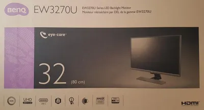 Obrázok produktu pre BenQ EW3270U, 80 cm (31.5"), 3840 x 2160 px, 4K Ultra HD, LED, 4 ms, Čierna, Šedá, Kovová