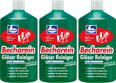 Produktbild von Dr. Becher Becharein Gläser Reiniger Hochkonzentrat 1L (3er Pack)