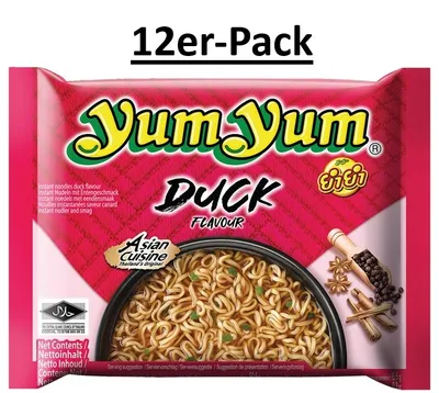 Produktbild von 12 x Yum Yum Instantnudeln Ente 60g