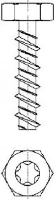 Produktbild von Betonschrauben 6H_15 10,5 x 120 ZB - Packung mit 100 Stück