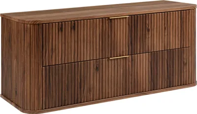 Produktbild von RODAN | Badmöbel Set - 120,4 cm - 2-teilig - Dunkelbraun - Hochwertige MDF Fronten - Badezimmermöbel - Hochschrank - Waschbeckenunterschränke