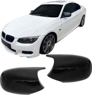 Image de Boîtier de rétroviseur NOIR BRILLANT GAUCHE + DROIT (boîtier complet) pour BMW E81