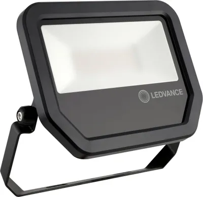 Produktbild von LEDV Flutlichtstrahler PFM schwarz IP65 50W 5500lm 3000K sym 206x218x46mm