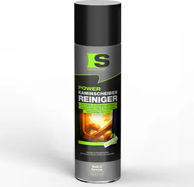 Produktbild von Spraytive 1x 500ml Power-Kaminscheibenreiniger – Aktivschaum für Kamin - & Ofenglas, entfernt Ruß & Fett