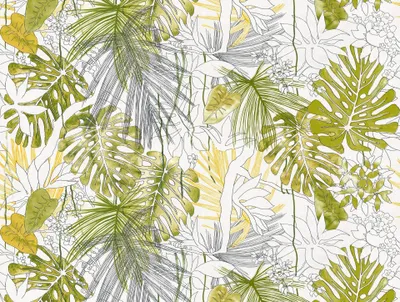 Produktbild von Fototapete Vlies 38232-1 The Wall Blätter-Design 7-tlg. 371 x 280 cm