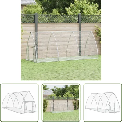 Produktbild von The Living Store Kaninchenkäfig Silbern 300x105x120 cm Verzinkter Stahl