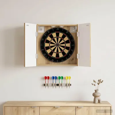 Produktbild von Möbel Dartboard Schrank ARNHEM Artisan-Eiche 52,5 x 10,5 x 53,5 cm - Dartpfeile &26763
