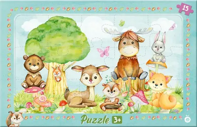 Produktbild von TRÖTSCH Rahmenpuzzle Waldfreunde 19x30cm 15 Teile