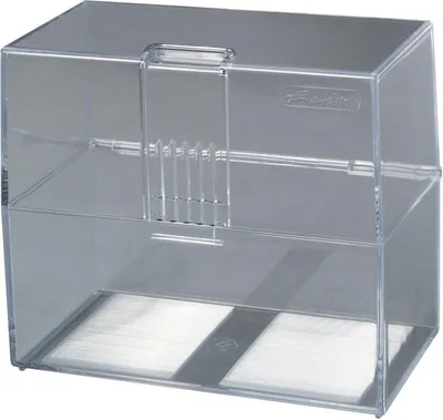 Produktbild von Karteikasten Profiline A7 quer transparent Packung mit 4 Stück