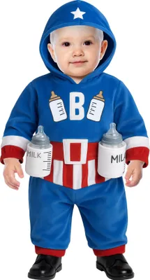 Baby-Superhelden-Kostüm, Overall, 18–24 Monate, blau/rot/weiß