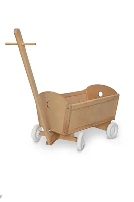 Produktbild von Goldkids - Kinder-Handwagen aus Holz - Spielzeug-Kinderwagen Lauflernwagen Holzkinderwagen für Kinder - Spielzeugwagen für Mädchen und Jungen