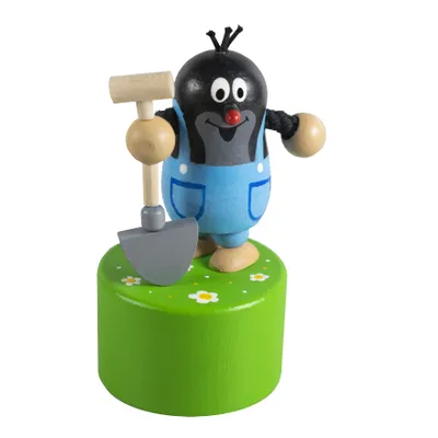 Obrázek produktu pro Krtek s rýčem mačkačka dřevo 10cm