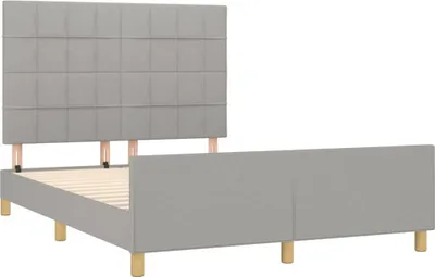 Productafbeelding van vidaXL Bedframe zonder matras, lichtgrijs, 140x190 cm, stof