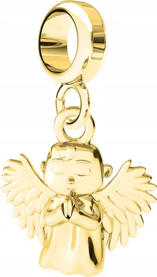 Image de LAREZO 925 Pendentif ange en argent et or 585