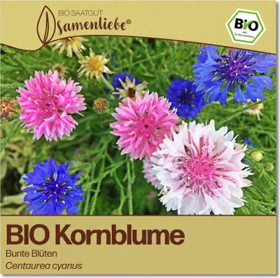 Produktbild von Kornblumen Samen Bunte Blüten Blumen-Samen Saatgut Kornblumensamen