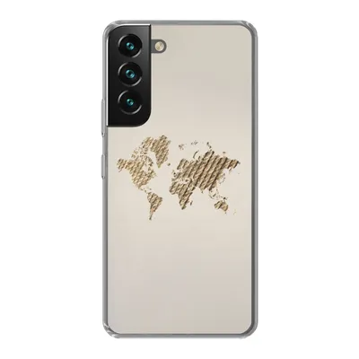 Produktbild von MuchoWow® Handyhülle Schutzhülle Hülle für Samsung Galaxy S22 Weltkarte - Seil - Braun Silikon Softcase Handy Hülle - Mobiltelefonhülle