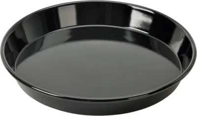 Pizzabackblech rund 28 cm antihaftbeschichtet emailliert schwarz