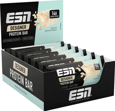 Produktbild von ESN Designer Protein Bar- 12x 45g Almond Coconut