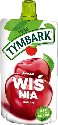 Zdjęcie produktu dla Tymbark Mus O Smaku Jabłko - Wiśnia - Banan 120 G