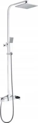Obrázek produktu pro Granitan | Sprchová baterie CUBE CHROM - 150 mm - Vysoce kvalitní baterie s dešťovou sprchou - kompletní sada