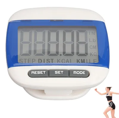 Produktbild von Schrittzähler LCD – Kalorien- & Distanzmesser, Clip-On, Tragbar & Einfach, Für Senioren & Erwachsene, Fitness & Gesundheit, Blau