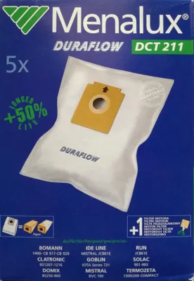 Produktbild von Menalux DCT 211 Staubsaugerbeutel DCT211  ( 4600 ) - 5 Beutel