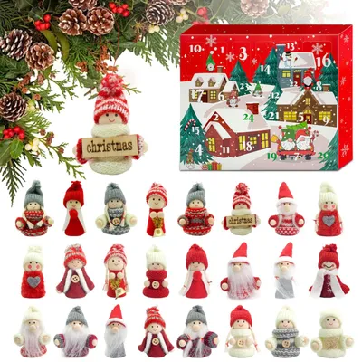 Imagen del producto de 24Uds Calendario de Adviento Gnomos Calendario de Adviento 2026 Figuras 24 pequeños regalos para el calendario de Adviento