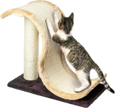 Produktbild von Krabbaufsteller I - 50 cm - dunkelbraun - widerstandsfähiges Katzenkrabgerät
