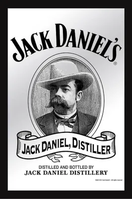 Productafbeelding van Jack Daniels Jack 3 - Spiegel van 20x30 cm met bedrukking, in een kunststof frame