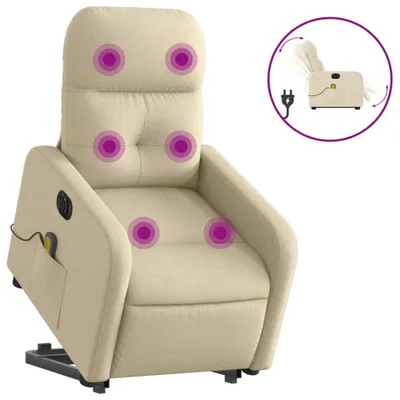 Produktbild von Elektrischer Massagesessel mit Aufstehhilfe Creme Stoff