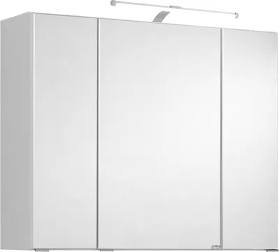 Produktbild von Bologna 3D-Spiegelschrank, weiß, LED-Aufbauleuchte