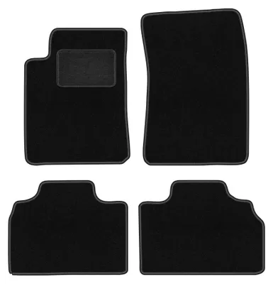 Obrázek produktu pro Velurové autokoberce pro: SsangYong Kyron 2005-2014 (SUV) – sada 4 ks, černé, na míru – Wielganizator LUX