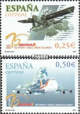 Produktbild von Briefmarken Spanien 2002 Mi 3755-3756 (kompl.Ausg.) postfrisch Fluggesellschaft IBERIA