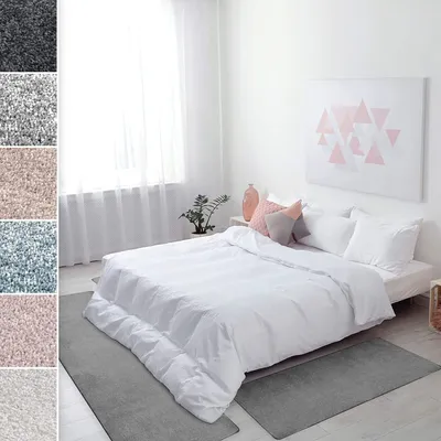 Produktbild von Bettumrandung Sundae Silber 73 1 Läufer 67x330 cm + 2 Brücken 67x130 cm