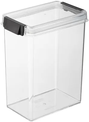 Produktbild von plast team Trockenvorratsdose Oslo 2,6 Liter rechteckig transparent/schwarz
