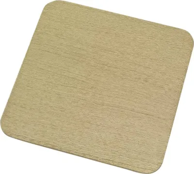 Produktbild von Kerzenteller Aluminium Gold Gebürstet 14x14cm Quadrat Untersetzer Kerzenhalter
