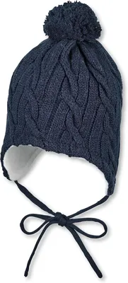 Image de Bonnet en tricot avec pompon - Bonnet pompon - Bonnet en tricot avec pompon