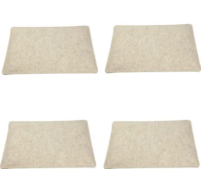 Produktbild von Sensalux Sitzkissen für Bierbänke, Sitzpolster aus robustem Nadelfilz, Beige 4er Pack