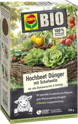 Produktbild von COMPO  Hochbeet Dünger mit Schafwolle - 750 g