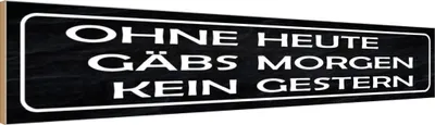 Produktbild von vianmo Holzschild 10x46 cm ohne heute Morgen kein Gestern Spruch Zitat