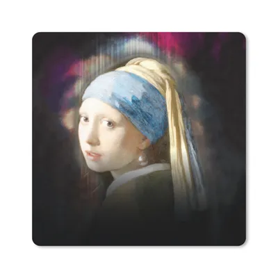 Produktbild von MuchoWow® Mauspad Mousepad Das Mädchen mit dem Perlenohrring - Vermeer - Kunst 20x20 cm - Mousepads - Maus Mat - Pad - Mausunterlage - Desk Mat - Bureauartikeln